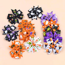 Load image into Gallery viewer, Halloween Double Bow - Hair Clips
