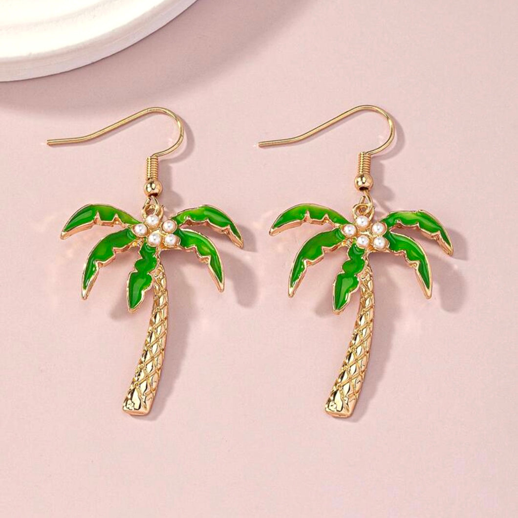 Coconut Palm Tree - Earrings