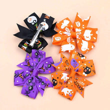 Load image into Gallery viewer, Halloween Double Bow - Hair Clips
